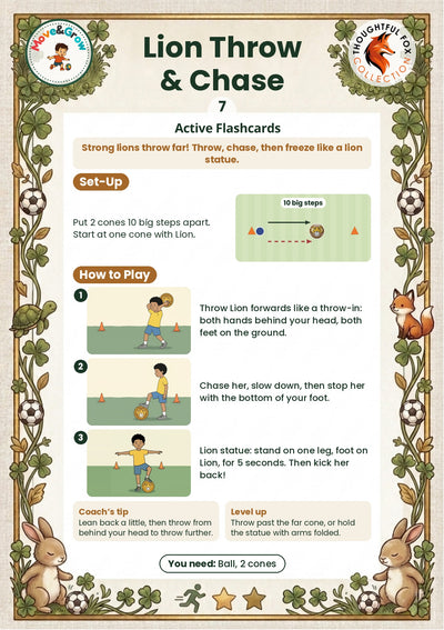 Lion activity 7: Throw & Chase