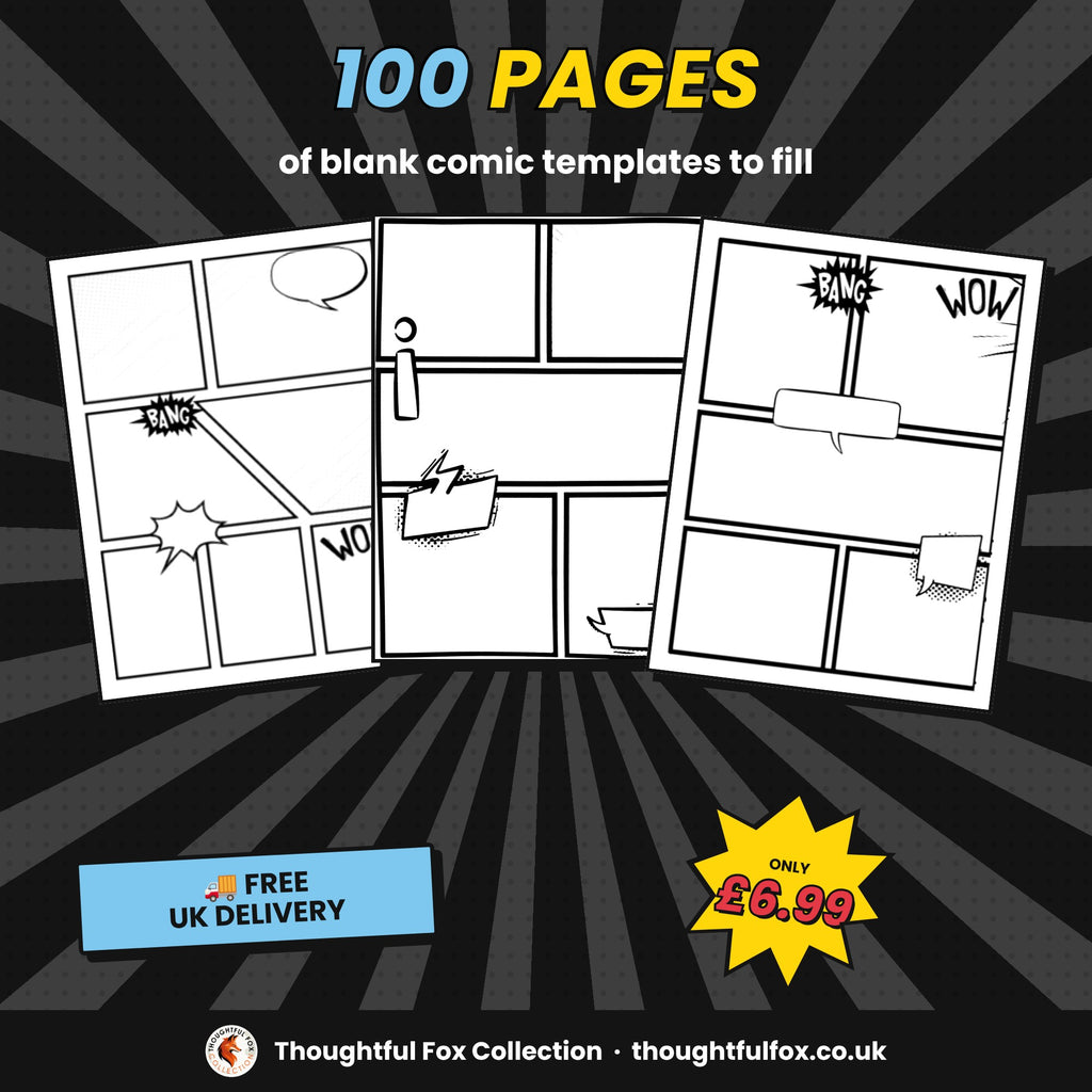 100 pages of blank comic book templates