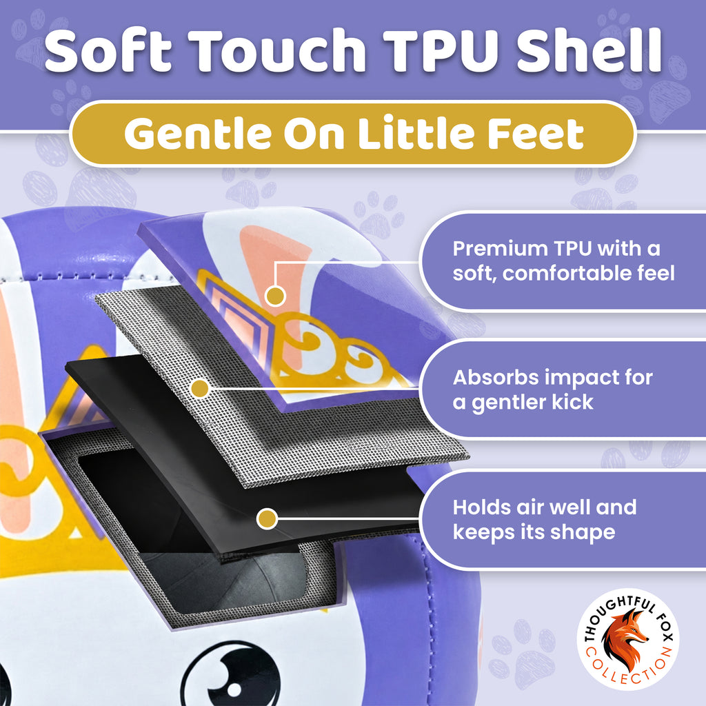 Bunny kids football showing its soft-touch TPU layers, gentle on little feet