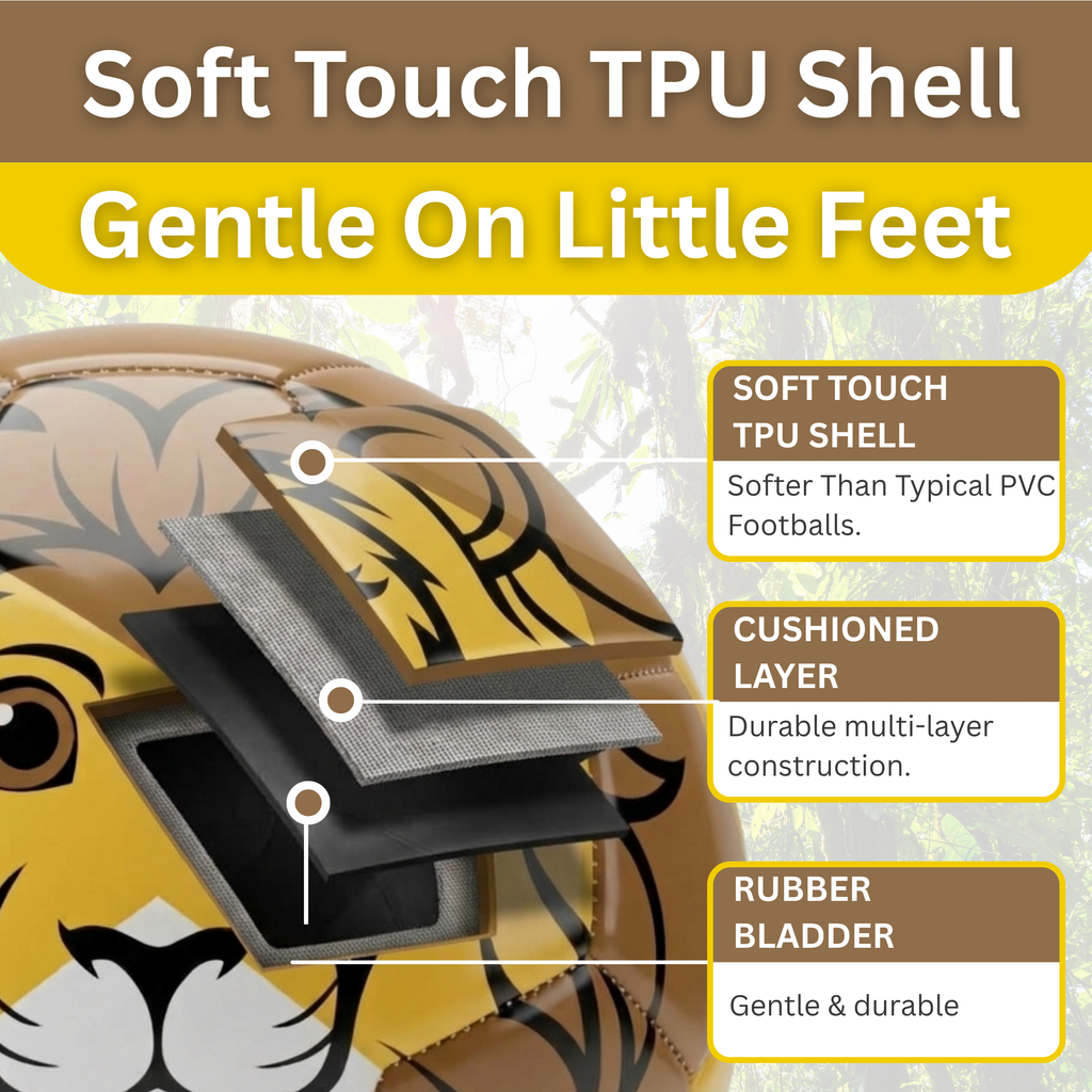 Lion Football – Size 3 | Premium TPU Kids Ball | Thoughtful Fox