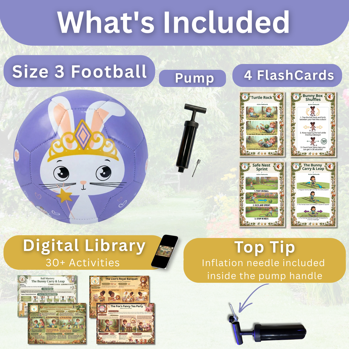 Rabbit Football – Size 3 | Premium TPU Kids Ball | Thoughtful Fox
