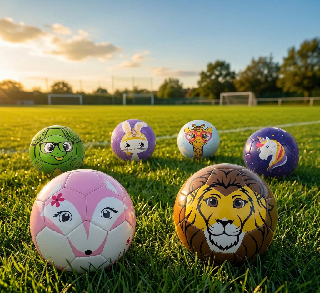 Thoughtful Fox Set of 4 Size 3 TPU Footballs (Fox, Turtle, Lion, Bunny)