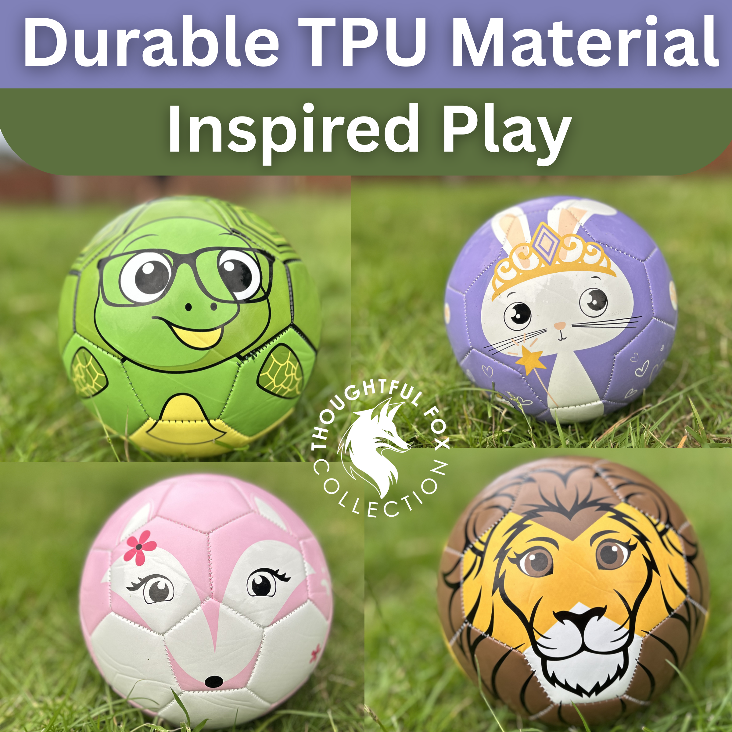 Thoughtful Fox Lion TPU Football Size 3 - Pump, 4 Cards & 28 Online Games