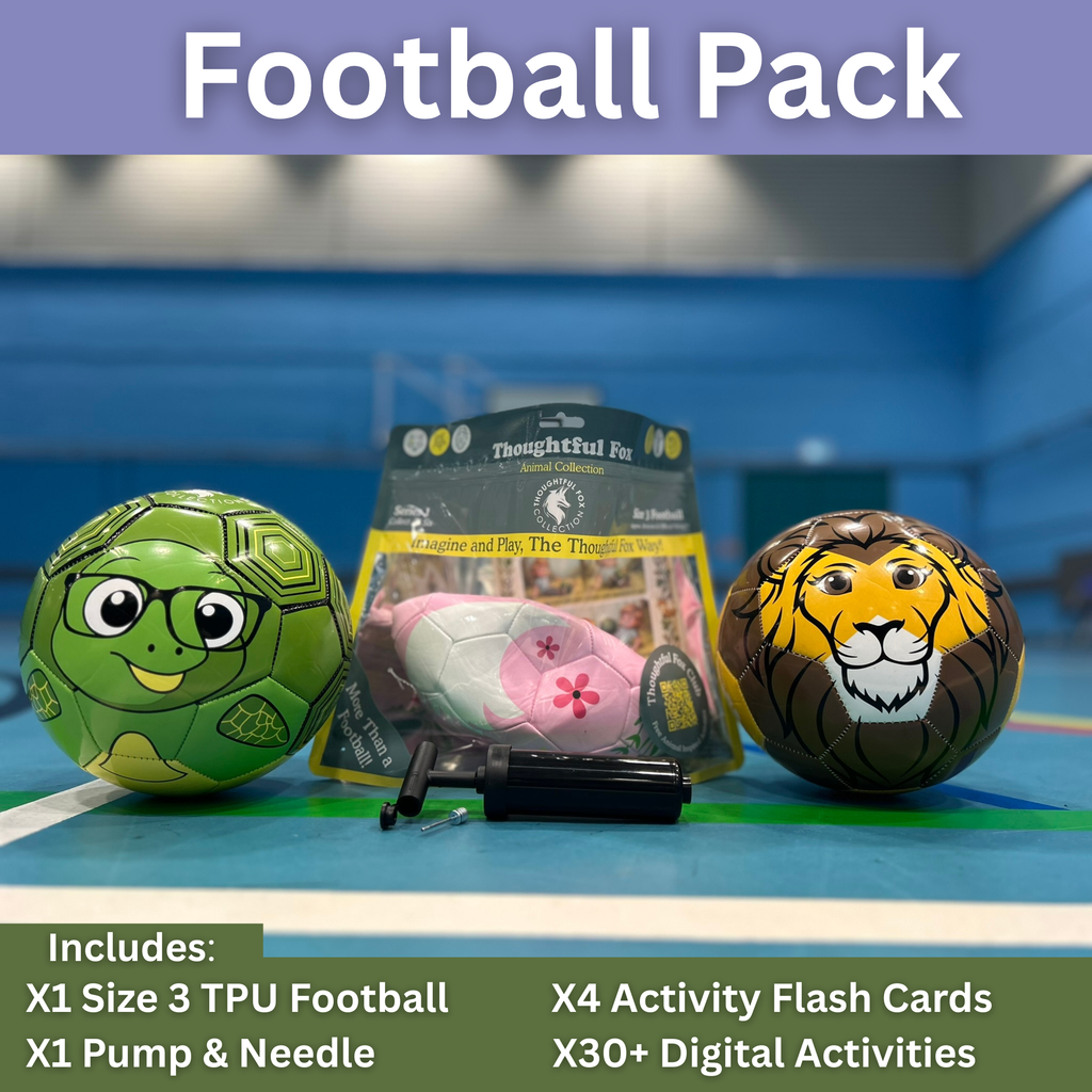 Thoughtful Fox Pink TPU Football Size 3 - Pump, 4 Cards & 28 Online Games