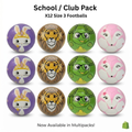 Thoughtful Fox TPU Footballs Set of 12 - With Ball Bag & Hand Pump 3 of each Character