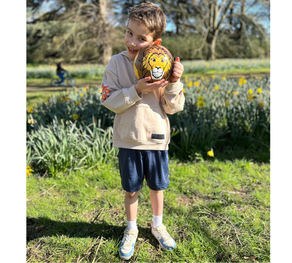 Thoughtful Fox Size 3 Kids TPU Football - Brave Lion Soft Touch Ball with 20+ Activities & Hand Pump